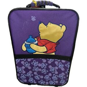 Vintage Disney‎ Winnie The Pooh Purple Suitcase Carry On Size 90's Y2K
